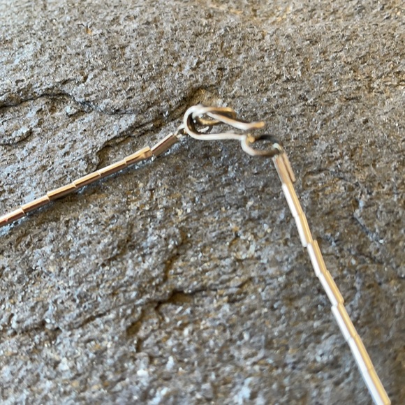 Vintage 70’s Liquid Silver Red Coral Nuggets and Olive Heishi Choker Nec… - Picture 5 of 9